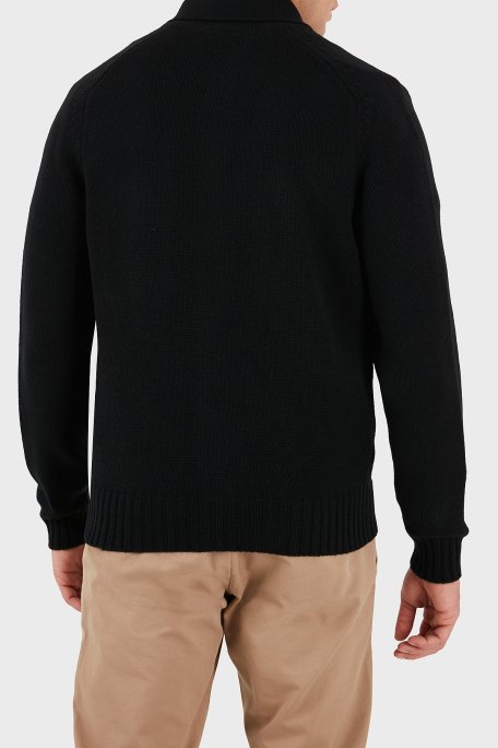 Gran Sasso % 100 Yün Regular Fit Düğmeli Cepli Örme Erkek Ceket 13109 25079 099 SİYAH - Gran Sasso (1)