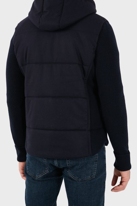 Gran Sasso Kapüşonlu Cepli Yünlü Erkek Mont 23191 51303 598 LACİVERT - Gran Sasso (1)