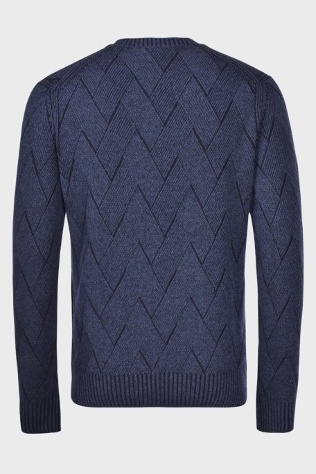 Gran Sasso Yün ve Kaşmir Karışımlı Bisiklet Yaka Erkek Kazak 23120 19673 596 LACİVERT - Gran Sasso (1)