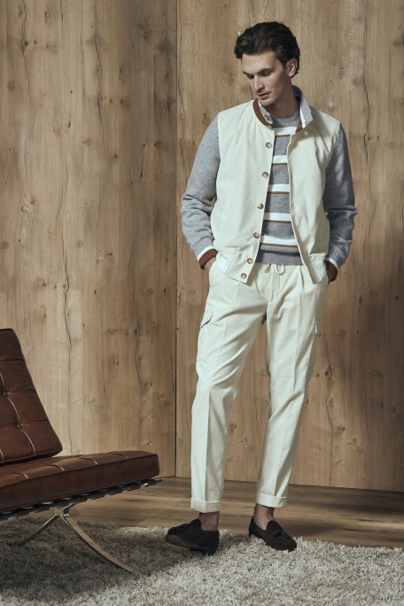 Gran Sasso Yünlü Dik Yaka Düğmeli Erkek Ceket 23108 52206 005 EKRU - Gran Sasso (1)