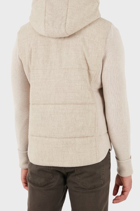 Gran Sasso Yünlü Regular Fit Çıkarılabilir Kapüşonlu Düğmeli Erkek Mont 23191 51303 010 BEJ - Gran Sasso (1)