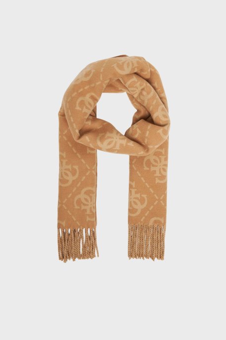 Guess 4G Logolu 80 x 180 cm Saçaklı W5BZ33Z4210 Bayan Şal W5BZ33 Z4210 P1WE CAMEL - Guess