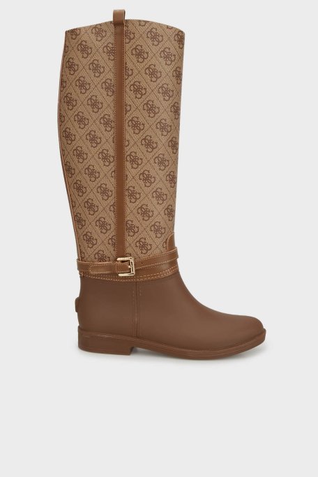 Guess 4G Logolu Kemerli FL7HORELE11 Bayan Çizme FL7HOR ELE11 BEIBR KAHVE-BEJ - Guess