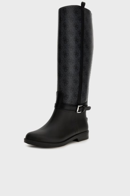 Guess 4G Logolu Kemerli FL7HORELE11 Bayan Çizme FL7HOR ELE11 BLACK SİYAH - Guess