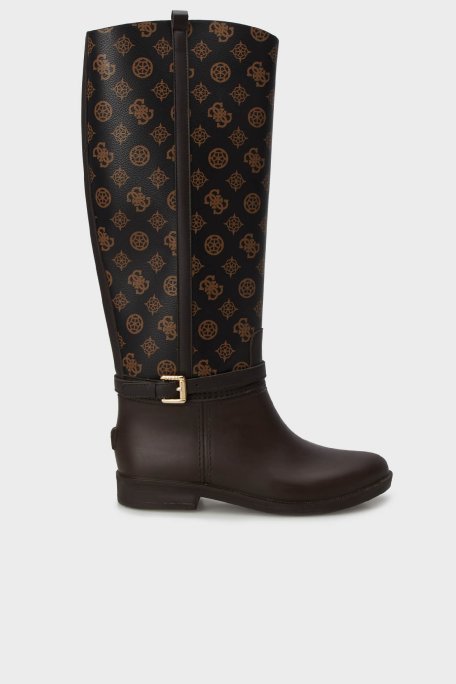 Guess 4G Logolu Kemerli FL7HORELE11 Kadın Çizme FL7HOR ELE11 BROCR KAHVE - Guess