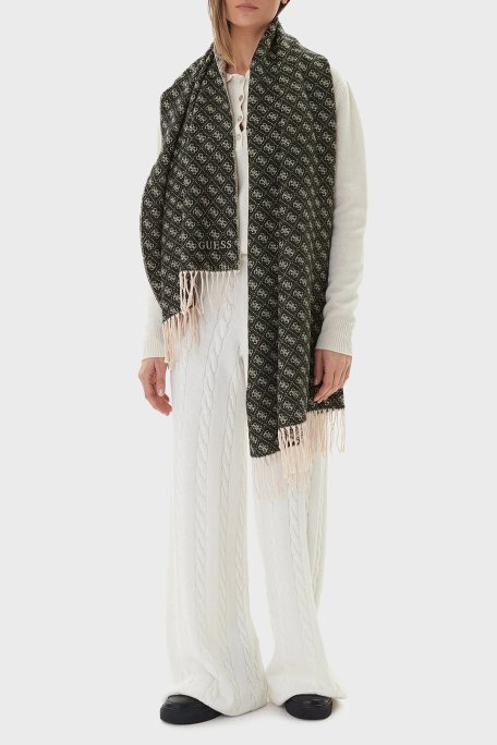 Guess 60 x 180 cm Logolu Çift Taraflı AW5423POL03 Bayan Şal AW5423 POL03 BLA SİYAH - Guess (1)