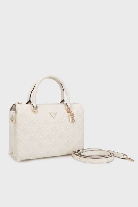 Guess Adelasia 4G Logolu Çıkarılabilir Askılı HWQL9658060 Bayan Çanta HWQL96 58060 OFF BEYAZ - Guess