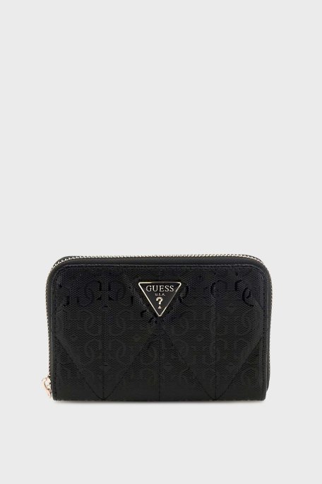 Guess Aldina 4G Logolu Fermuarlı SWGG9663140 Bayan Cüzdan SWGG96 63140 BLA SİYAH - Guess