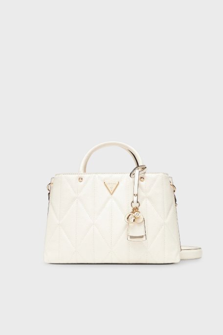 Guess Aldina Jakarlı Logo Baskılı Çıkarılabilir Zincir Askılı HWGG9663060 Bayan Çanta HWGG96 63060 OFF BEYAZ - Guess