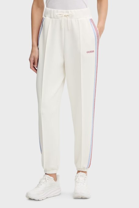 Guess Berthe Modal Karışımlı Regular Fit Lastikli Paça Jogger V6RB01KCAY2 Bayan Pantolon V6RB01 KCAY2 G018 BEYAZ - Guess