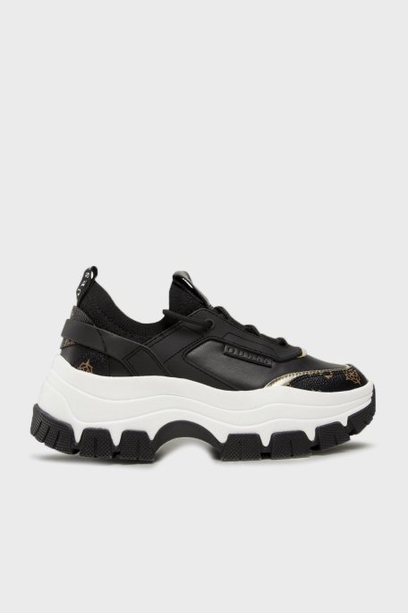 Guess Braydın Kalın Taban Sneaker Bayan Ayakkabı FL8BYD SMF12 BLKBR SİYAH-KAHVE - Guess