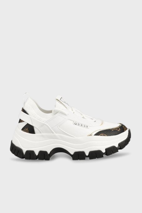 Guess Braydın Kalın Taban Sneaker Bayan Ayakkabı FL8BYD SMF12 WHIBR BEYAZ - Guess