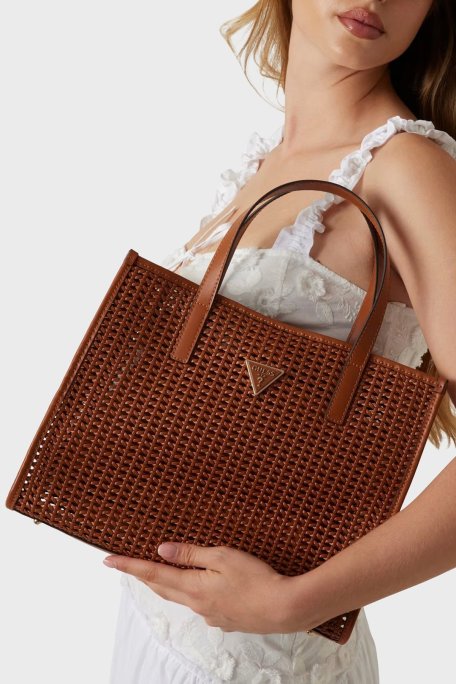 Guess Brigitta Logolu Çıkarılabilir Askılı Dokuma HWWZ7206230COG Bayan Çanta HWWZ7206230 COG TABA - Guess (1)