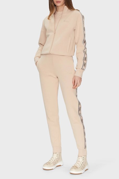 Guess Britney Logolu Pamuklu Yüksek Bel Jogger V2YB15KB3P2 Bayan Pantolon V2YB1 5KB3P2 A90F BEJ - Guess (1)