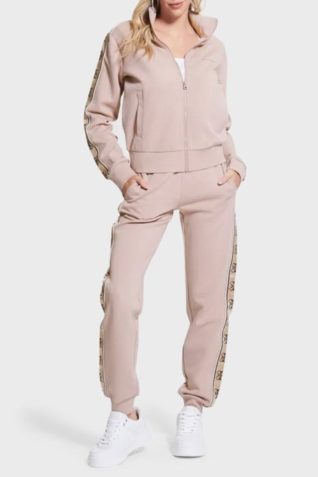 Guess Britney Pamuklu Regular Fit Fermuarlı Dik Yaka V2YQ16KB3P2 Bayan Sweat V2YQ16KB3P2 G4Q9 VİZON - Guess (1)