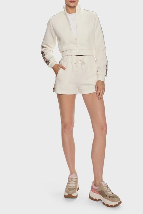 Guess Britney Pamuklu Relaxed Fit Cepli V3GD13KB3P2 Bayan Short V3GD13 KB3P2 G6K5 EKRU - Guess (1)