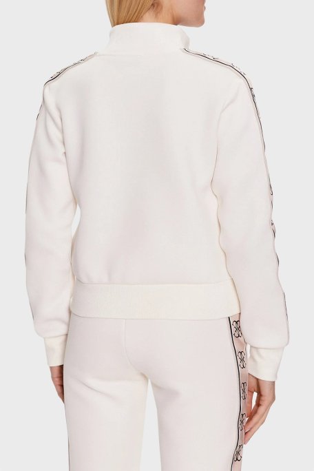 Guess Britney Regular Fit Dik Yaka Fermuarlı V2YQ16KB3P2 Bayan Sweat V2YQ16KB3P2 G6K5 EKRU - Guess (1)