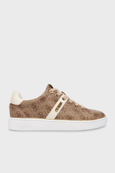 Guess Britz 4G Logolu Sneaker FLFBTZFAL12 Bayan Ayakkabı FLFBTZ FAL12 BEIGE BEJ - Guess