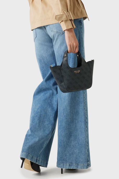 Guess Calista 4G Logolu Çıkarılabilir Askılı HWSG7334750 Bayan Çanta HWSG73 34750 CLO ANTRASİT - Guess (1)