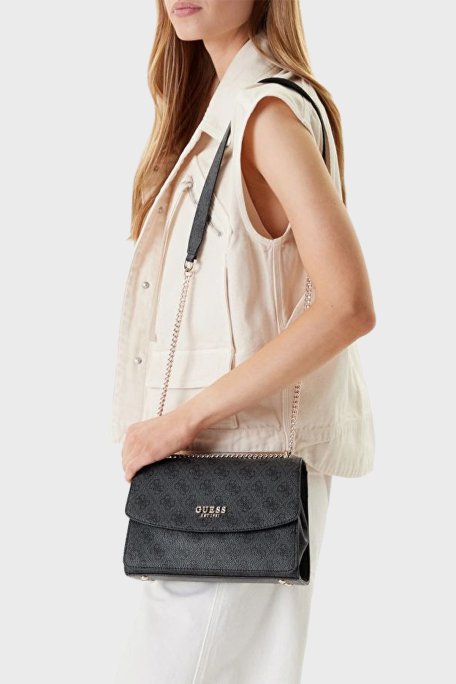 Guess Calista 4G Logolu Zincir Askılı HWSG7334210 Bayan Çanta HWSG73 34210 CLO ANTRASİT - Guess (1)