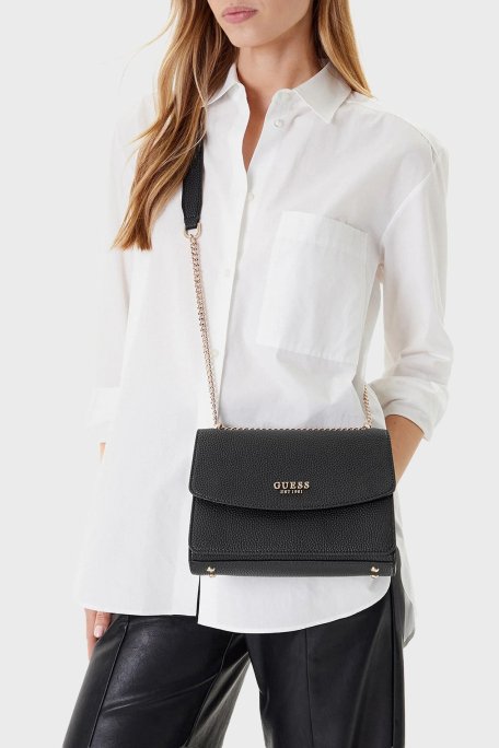 Guess Calista Logolu Ayarlanabilir Zincir Askılı HWBG7334210 Bayan Çanta HWBG73 34210 BLA SİYAH - Guess (1)