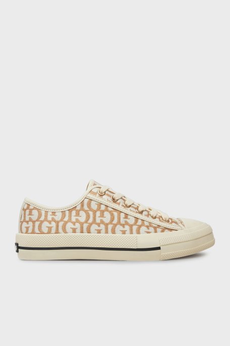 Guess Carey Logolu Bağcıklı Sneaker FLPCARFAL12 Kadın Ayakkabı FLPCAR FAL12 GOLD ALTIN - Guess