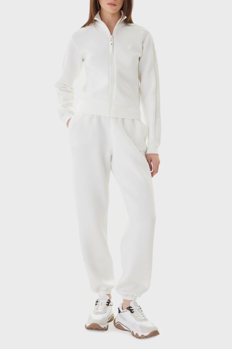 Guess Cecilia Scuba Logolu Normal Bel V4BB13K7UW2 Bayan Pantolon V4BB13 K7UW2 G6K5 KREM - Guess (1)