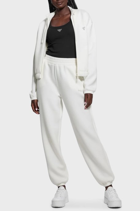 Guess Cecilia Scuba Regular Fit Arkası Taşlı Logolu Fermuarlı V4BQ14K7UW2 Bayan Sweat V4BQ14 K7UW2 G6K5 KREM - Guess (1)