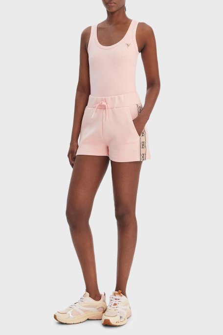 Guess Colette Fitilli Kalın Askılı Regular Fit Yuvarlak Yaka V4YP06K8RT2 Bayan Top V4YP06 K8RT2 G67B PEMBE - Guess (1)