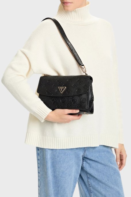 Guess Cresidia 4G Logolu Zincir Askılı HWPD9888210 Bayan Çanta HWPD98 88210 BLO SİYAH - Guess (1)