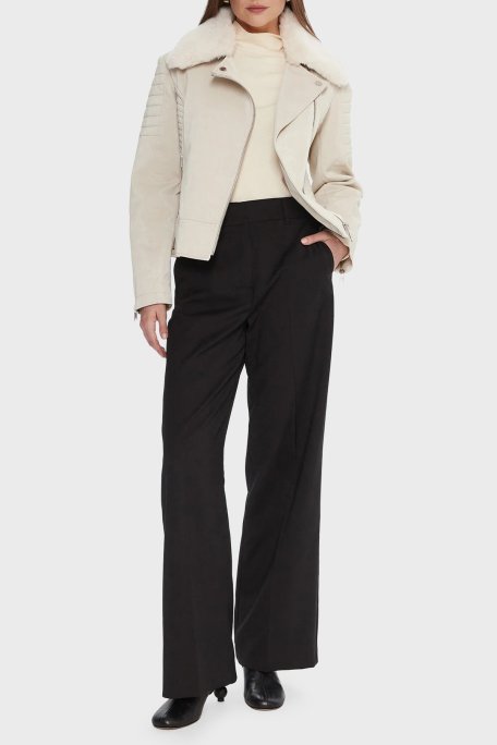 Guess Darcey Kapitoneli Regular Fit Çıkarılabilir Peluş Yaka Fermuarlı W5BL35W2820 Bayan Ceket W5BL35 W2820 A115 BEJ - Guess (1)