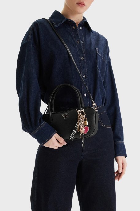 Guess Davina Charm Detaylı Çıkarılabilir Askılı HWBG9899050 Bayan Çanta HWBG98 99050 BLA SİYAH - Guess (1)