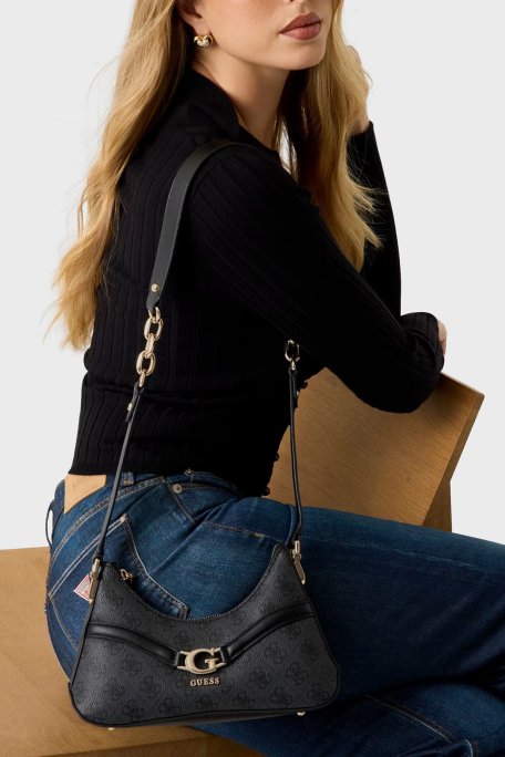 Guess Dea 4G Logolu Zincir Detaylı Sabit Askılı HWSG7993730 Bayan Çanta HWSG79 93730 CLO ANTRASİT - Guess (1)