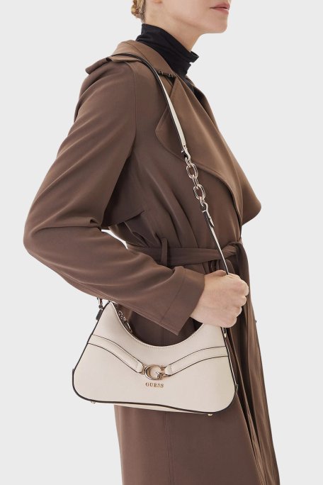 Guess Dea Logolu Zincir Detaylı Sabit Askılı HWBG7993730 Bayan Çanta HWBG79 93730 OFF EKRU - Guess (1)