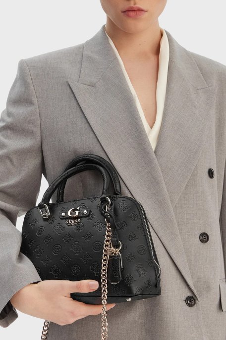 Guess Dita 4G Logolu Çıkarılabilir Zincir Askılı HWPD7602050 Bayan Çanta HWPD76 02050 BLO SİYAH - Guess (1)