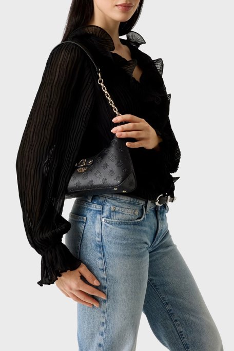 Guess Dita 4G Logolu Omuz Askılı HWPD7602180 Bayan Çanta HWPD76 02180 BLO SİYAH - Guess (1)