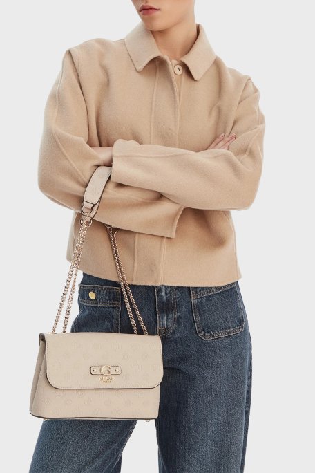 Guess Dita 4G Logolu Zincir Askılı HWPD7602210 Bayan Çanta HWPD76 02210 LUG BEJ - Guess (1)