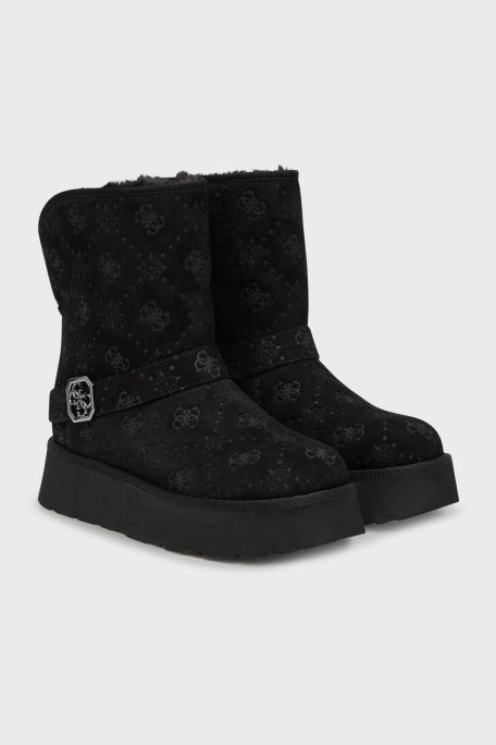 Guess Dolsay2 Kalın Tabanlı 4G Logolu Kemer Detaylı FLFDOLESU10 Bayan Bot FLFDOL ESU10 BLACK SİYAH - Guess (1)