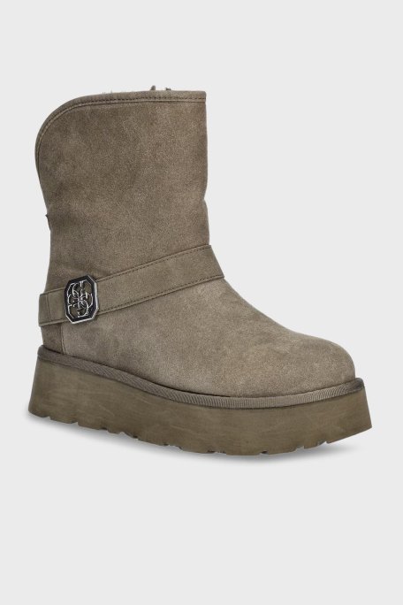 Guess Dolsay2 Kalın Tabanlı 4G Logolu Kemer Detaylı FLFDOLESU10 Kadın Bot FLFDOL ESU10 GREEN YEŞİL - Guess