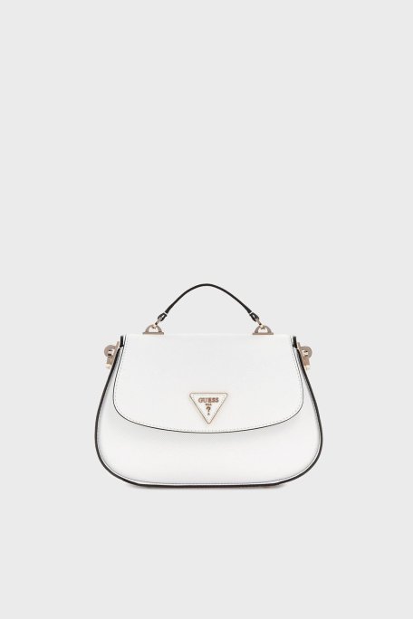 Guess Eco Jazlynn Logolu Çıkarılabilir Askılı HWEZG952320 Bayan Çanta HWEZG9 52320 WHI BEYAZ - Guess