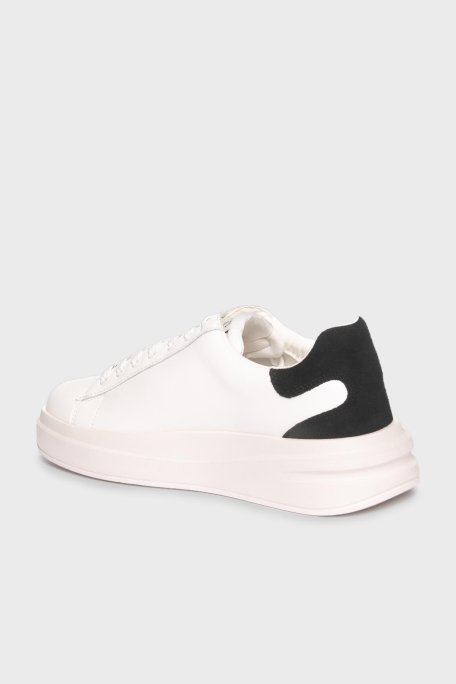 Guess Elbina Hakiki Deri Sneaker FLJELBLEA12 Kadın Ayakkabı FLJELB LEA12 WHBLK SİYAH-BEYAZ - Guess (1)