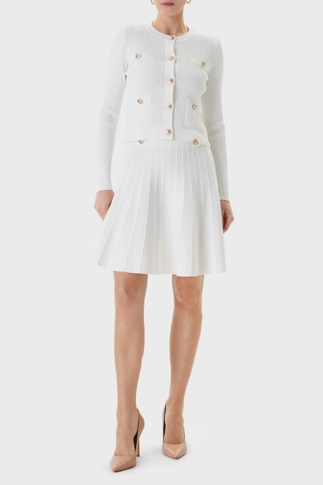 Guess Emmie Regular Fit Normal Bel Mini Boy Triko W5YD65Z0130 Bayan Etek W5YD65 Z0130 G012 BEYAZ - Guess (1)