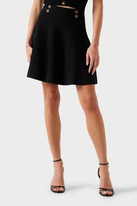 Guess Emmie Regular Fit Normal Bel Mini Boy Triko W5YD65Z0130 Bayan Etek W5YD65 Z0130 JBLK SİYAH - Guess