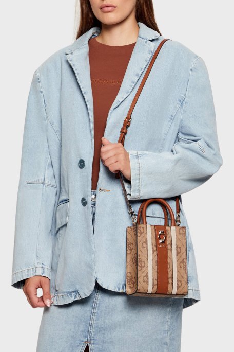 Guess Erenia 4G Logolu Çıkarılabilir Askılı HWSO7838750 Bayan Çanta HWSO78 38750 LTL KAHVE - Guess (1)