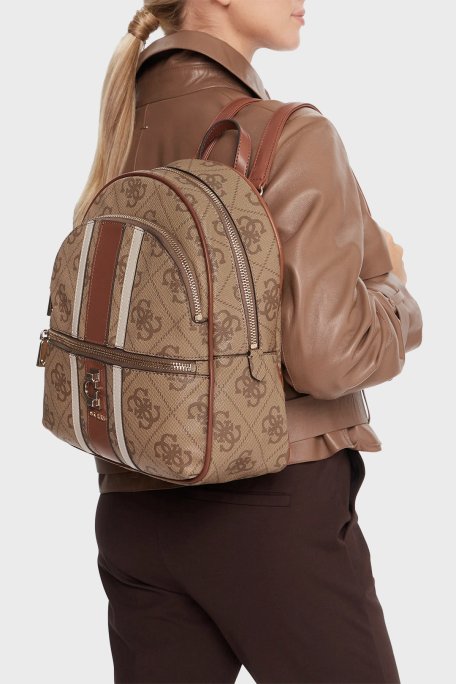 Guess Erenia 4G Logolu Omuz Askılı HWSO7838330 Bayan Sırt Çantası HWSO78 38330 LTL KAHVE - Guess (1)