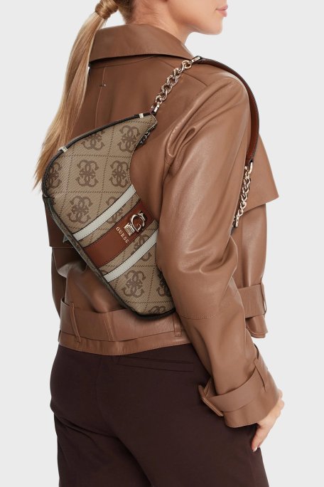 Guess Erenia 4G Logolu Zincir Askılı HWSO7838180 Bayan Çanta HWSO78 38180 LTL KAHVE - Guess (1)