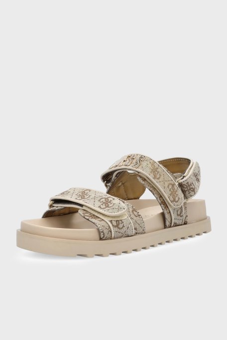 Guess Fadison Logolu Cırt Cırtlı FLJFDSLEL03 Bayan Sandalet FLJFDS LEL03 GOLD ALTIN - Guess (1)