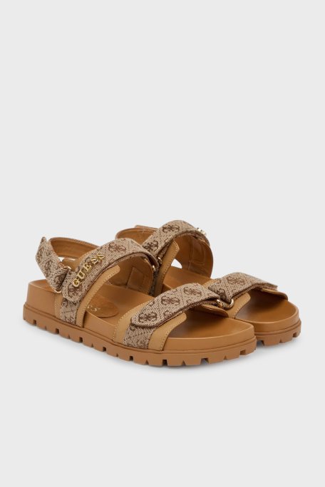 Guess Florizi Logolu Cırt Cırtlı FLPZY2FAL03 Bayan Sandalet FLPZY2 FAL03 BEIBR BEJ - Guess (1)