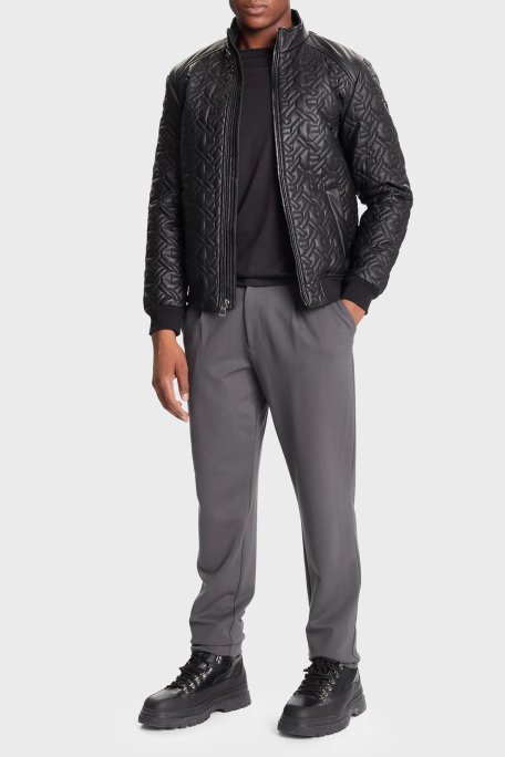 Guess G Chain Kapitoneli Regular Fit Dik Yaka Fermuarlı M5BL2EW1050 Erkek Ceket M5BL2E W1050 JBLK SİYAH - Guess (1)