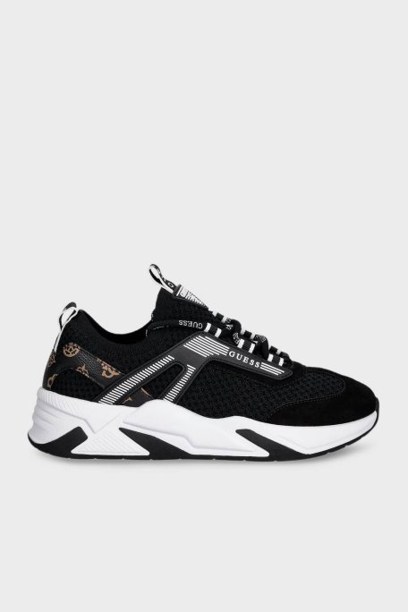 Guess Genga Logolu Bağcıklı Sneaker FLPGENFAL12 Kadın Ayakkabı FLPGEN FAL12 BLACK SİYAH - Guess